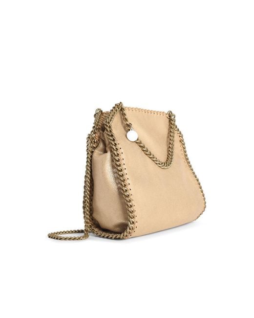 Stella McCartney Natural 'Tote Mini Falabella' 'Shaggy Deer' Bag