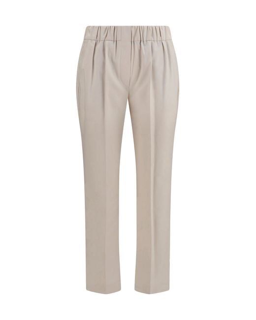 Brunello Cucinelli Gray Cotton Pants