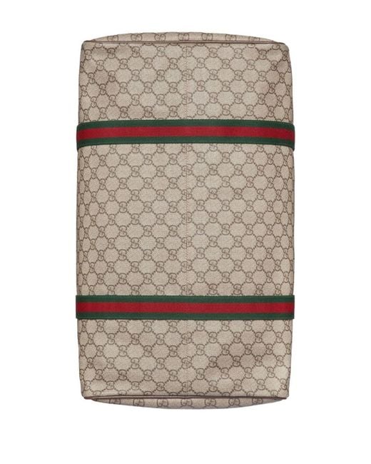 Gucci Brown Travel Bag With Web Detail for men