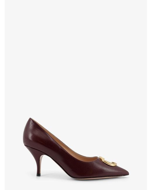 Dior Brown Dior Dior Initials Leather Pumps With Metal Cd Initials