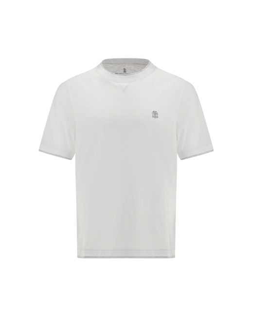 Brunello Cucinelli White T-Shirts for men