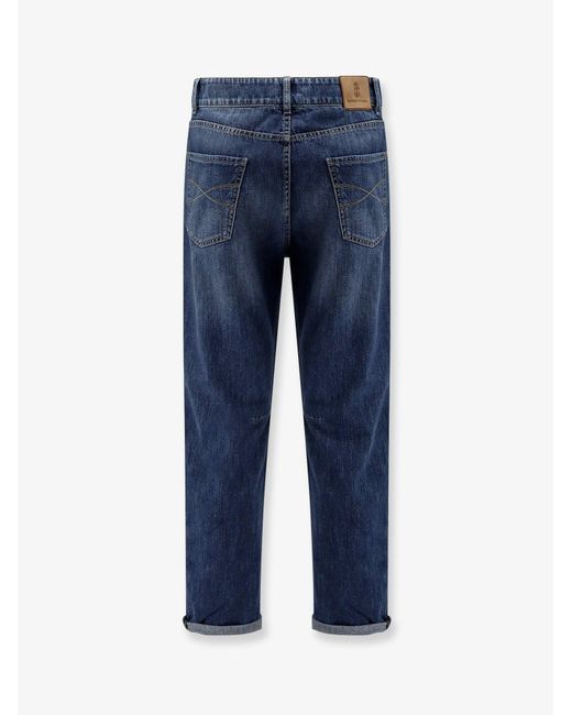 Brunello Cucinelli Blue Leisure Fit Cotton Jeans for men