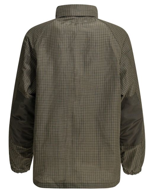 Comme des Garçons Green Lightweight Plaid Jacket