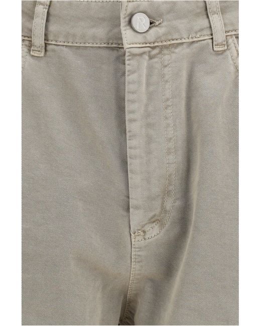 Represent White Cotton Cargo Shorts for men