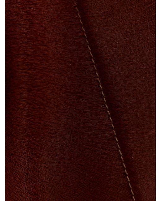 MINOBOSSI Brown Pony Skin Shoulder Bag