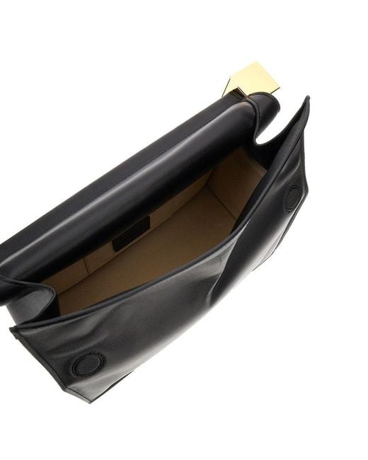 Jacquemus Black Nappa Leather 'Rond Carré' Clutch