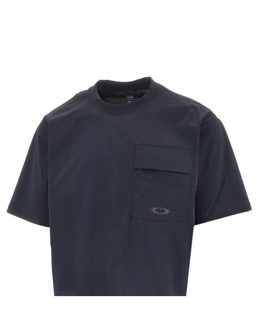 Oakley Blue 'Fgl Scratch' Technical Fabric T-Shirt for men