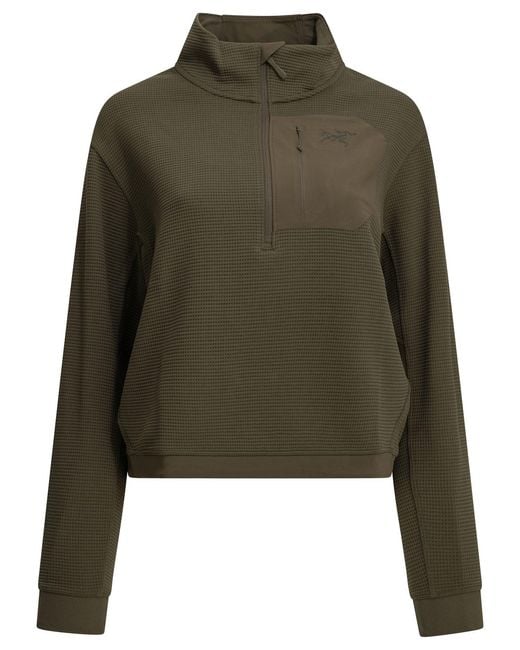 Arc'teryx Green Olera Half-Zip Sweatshirt