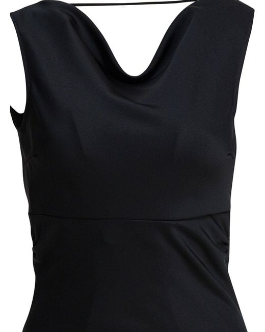 Semler Black Long And Flared Dress Dresses