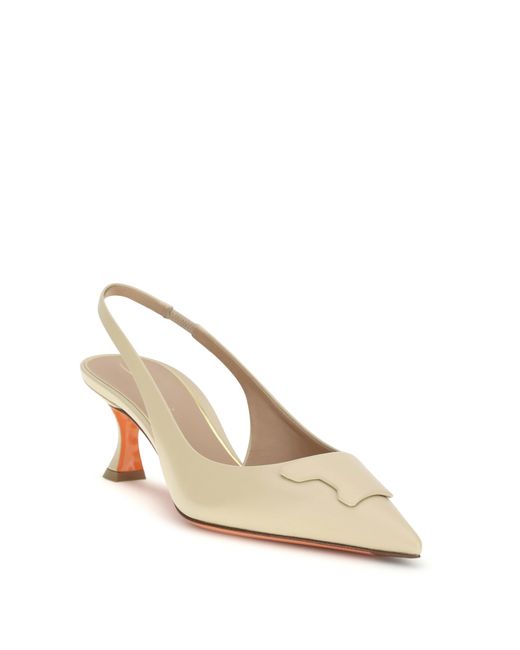 Santoni Natural Taylor Slingback Pumps