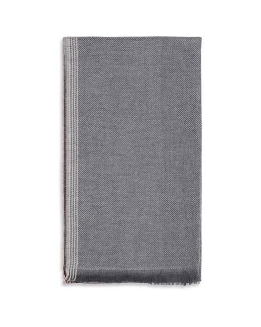 Brunello Cucinelli Gray Cashmere Scarf for men