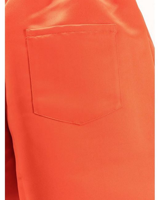 Frankie Shop Red Adia Satin Boxer Shorts