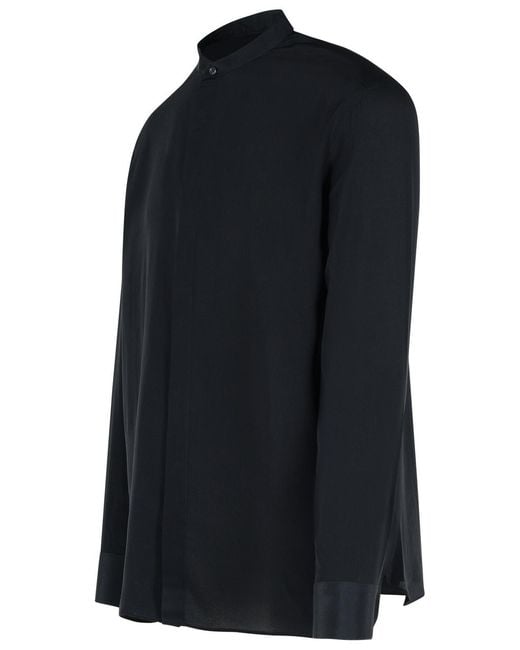 Laneus Blue Silk Shirt for men