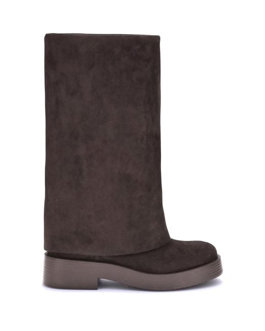 Casadei Brown Boots Charlie Suede-Effect
