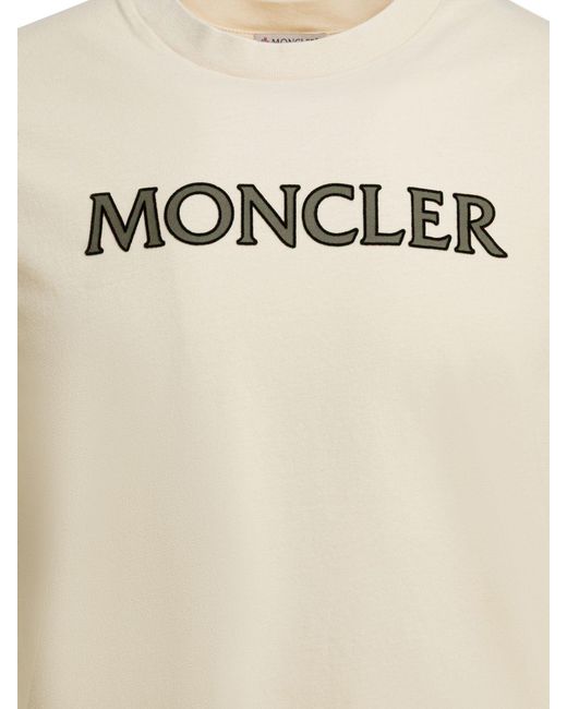 Moncler Natural Crew-Neck T-Shirt for men