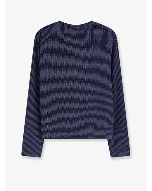Miu Miu Blue Two-Tone Jersey T-Shirt With Logo Lettering