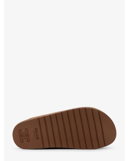 Céline Brown Pitea Suede Sandals