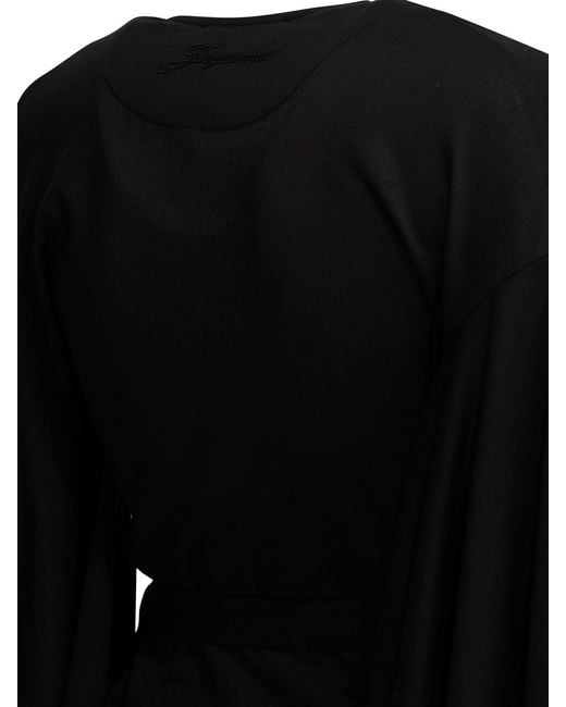 Jacquemus Black Casual Wrap-Around Top