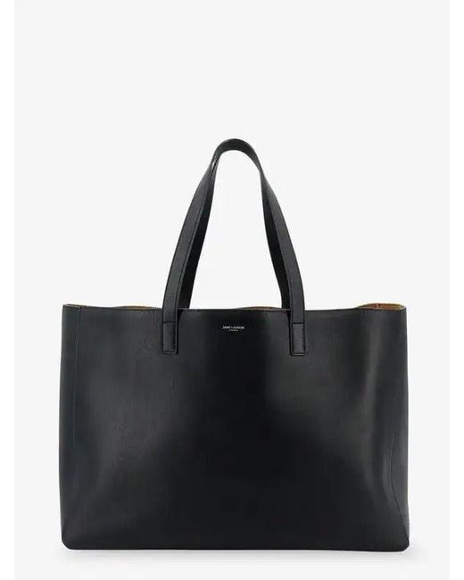 Saint Laurent Black Large Leather Shoulder Bag for men