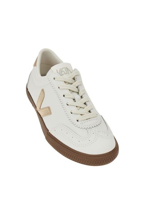 Veja White Leather 'Volley' Sneakers