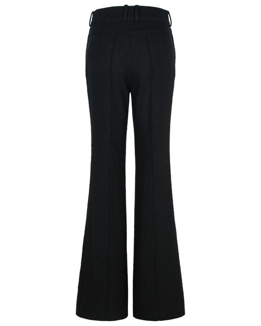 Patou Blue Wool Blend Flare Pants