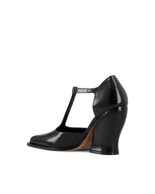 Loewe White Décolleté T-Bar Onda 90Mm Pumps