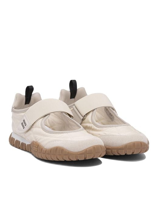 Miu Miu White Tyre Ballet Flats