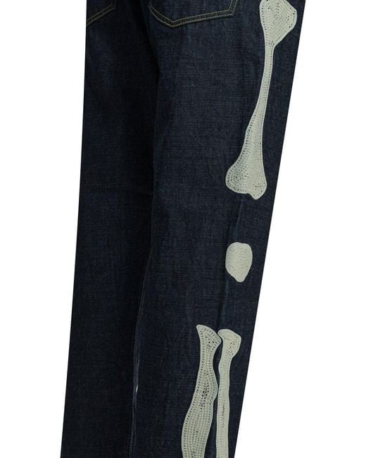 Kapital Blue Mexican Tuxedo 5P Okagilly Jeans for men