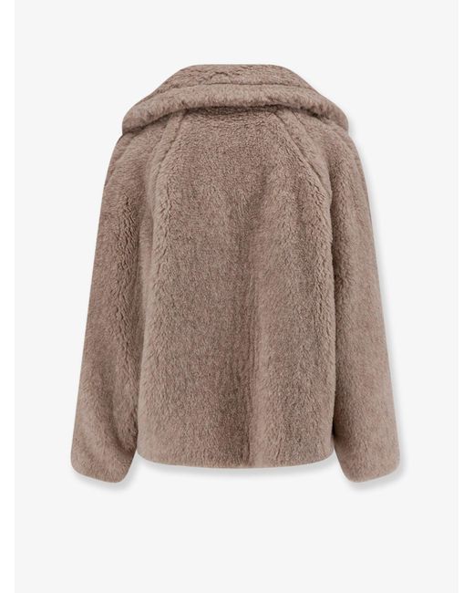 Max Mara Brown Mxmcambusa Alpaca And Cashmere Fur Jacket