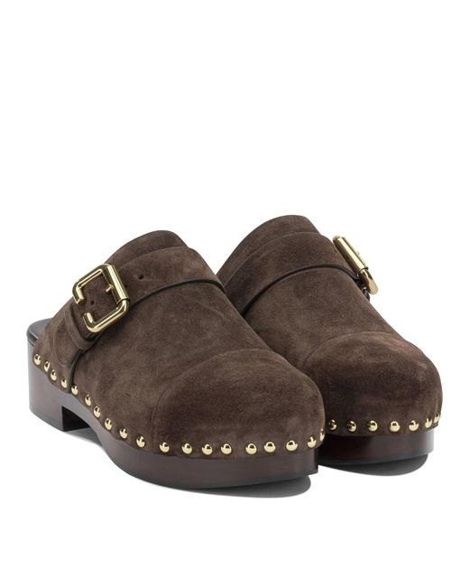 Chloé Brown "Jeannette" Clogs