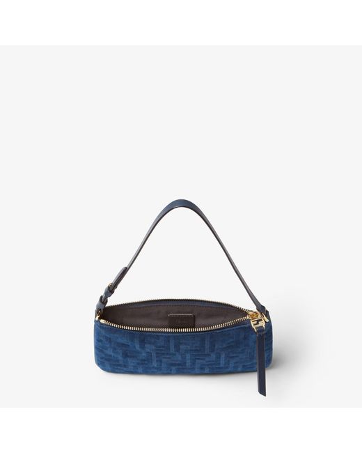 Fendi Blue "Baguette" Mini Pouch