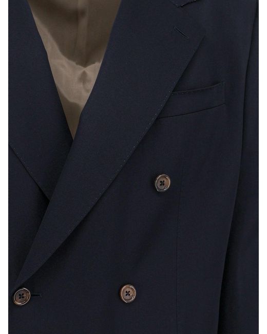 Dolce & Gabbana Blue Stretch Virgin Wool Blazer for men