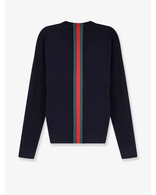 Gucci Blue Crewneck Knitwear for men
