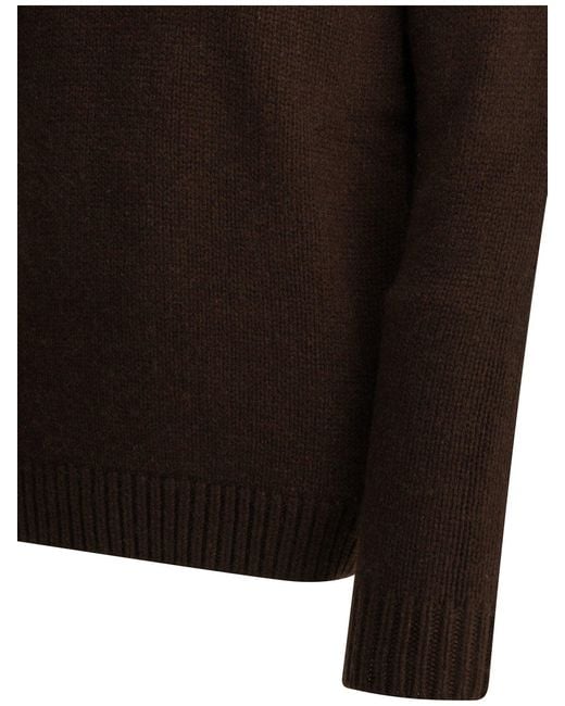 Altum Brown Cashmere Turtleneck Sweater for men
