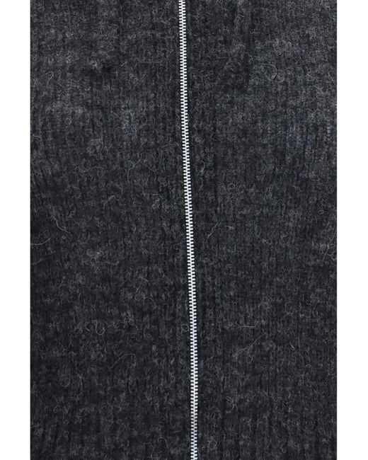 Our Legacy Black Alpaca-Blend Zip-Up Hoodie