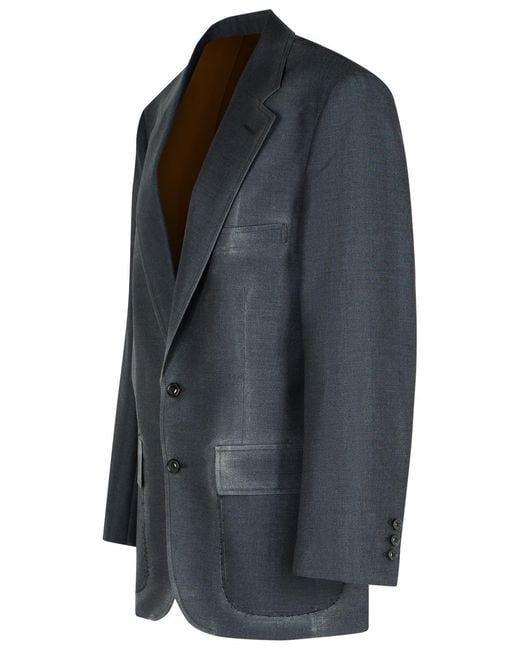 Maison Margiela Black Anthracite Wool Blend Blazer