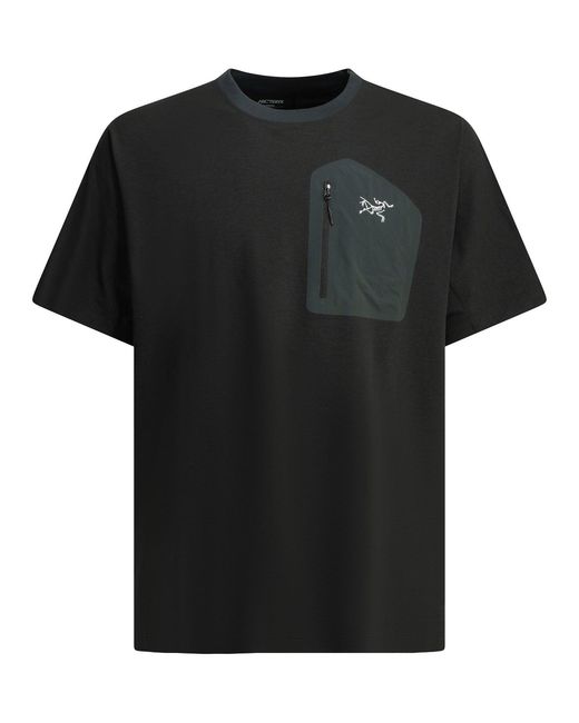 Men's Black Konseal Pocket Crewneck T-Shirt