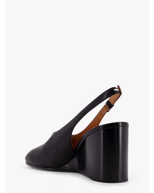 Maison Margiela Black Tabi Leather Pumps