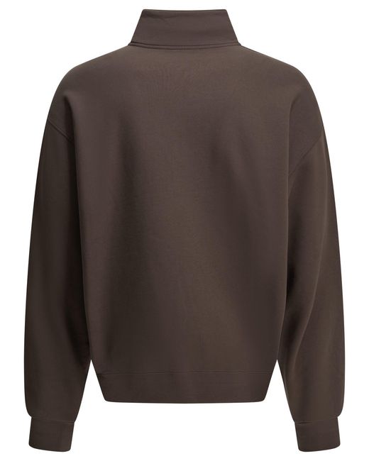 Jacquemus Gray Le Camionneur Gros Grain Half Zip Sweatshirt for men