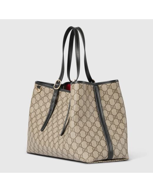 Gucci Natural Gg Emblem Medium Shoulder Bag