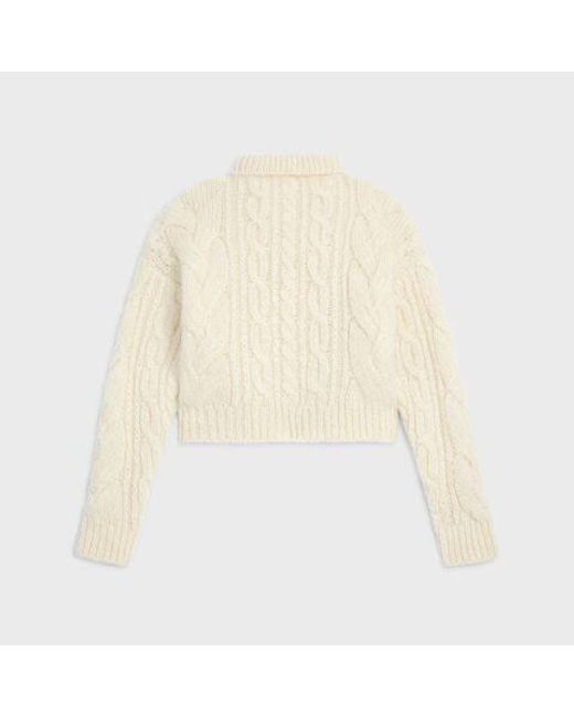 Céline White Wool Sweater