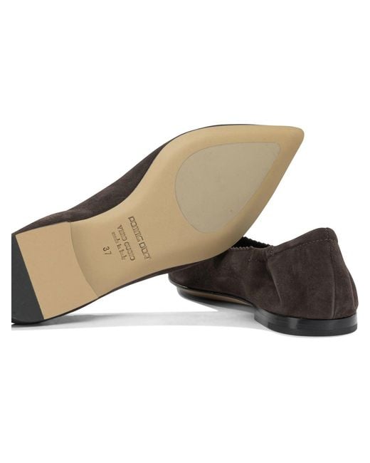 Pomme D'or Brown Ballerinas Coffee