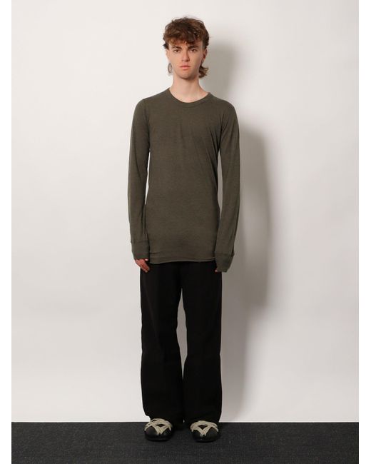 Rick Owens Green Basic Ls T Viscose Blend T-Shirt for men