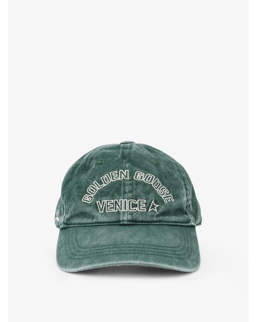 Golden Goose Deluxe Brand Green Deluxe Brand Cotton Hat for men
