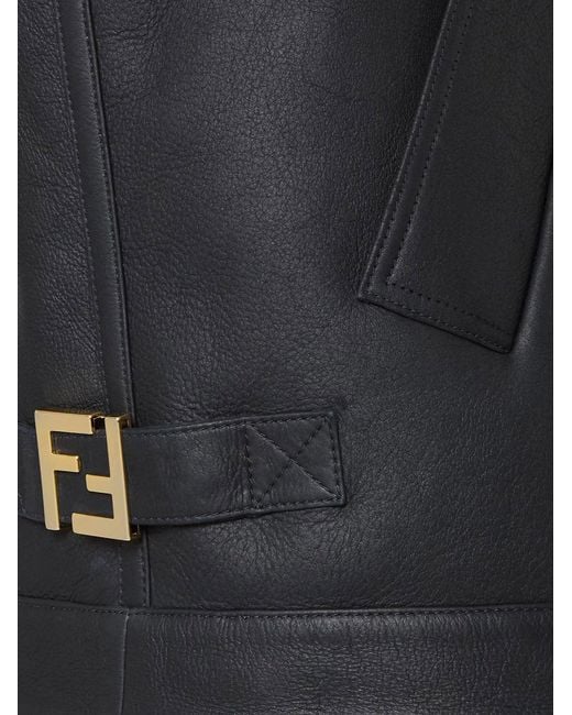 Fendi Black Leather Vest