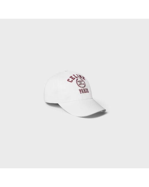 Céline White Triomphe Baseball Cap