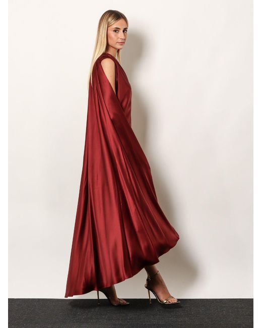 Max Mara Red Edolo Silk Dress