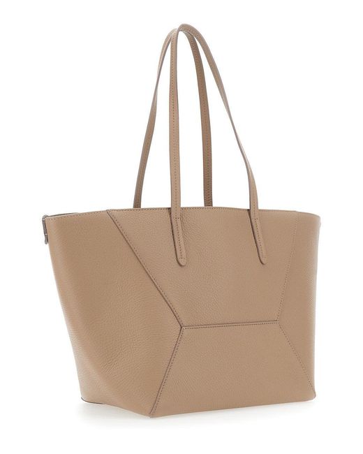 Brunello Cucinelli Natural "Duo" Large Shoulder Bag
