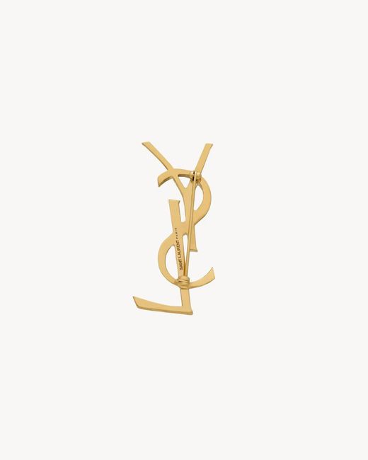 Saint Laurent White Cassandre Pin