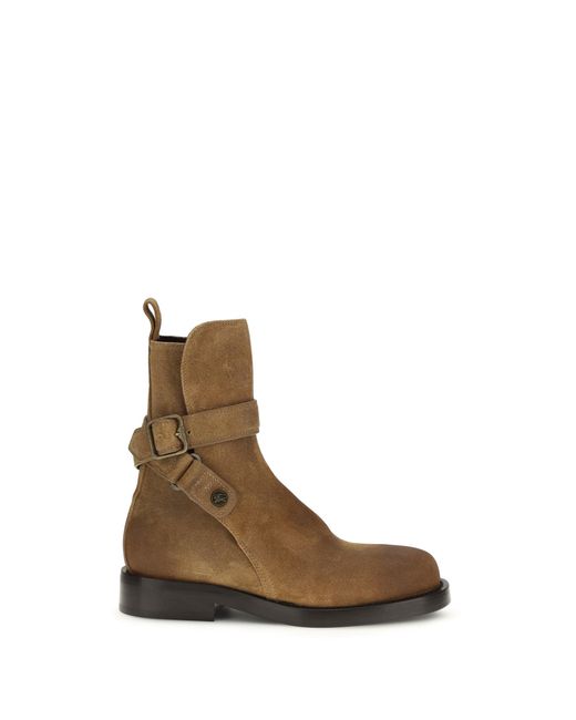 Burberry White Suede Boots Calf Leather